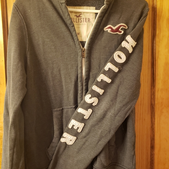Hollister Zip up Hoodie-Gray - Picture 3 of 5
